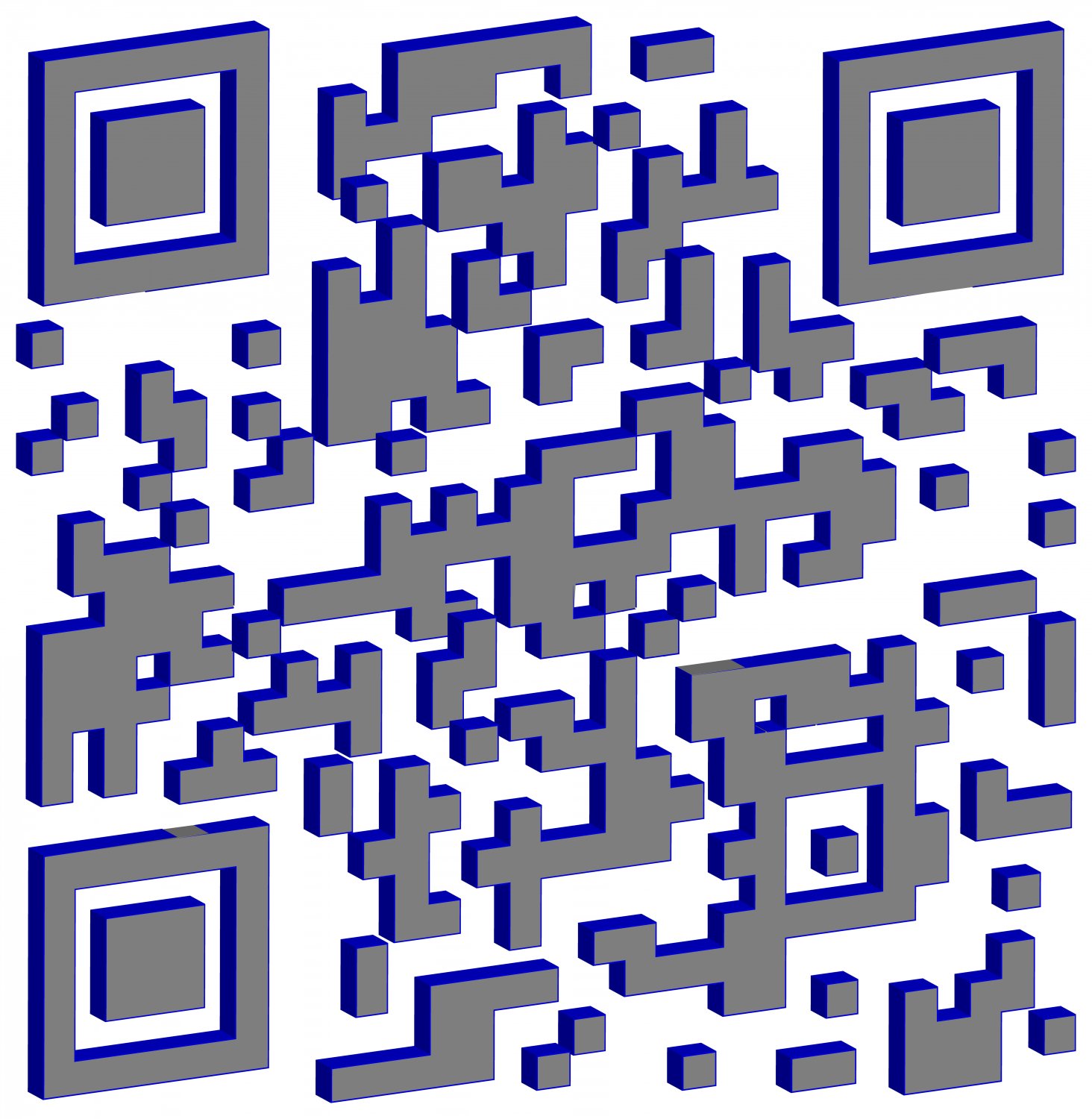  - This 3D QR code has a cool blue look. -  - Art and the Zen of QR Codes - QaRt - making art from QR codes. - Tony Karp, design, art, photography, techno-impressionist, techno-impressionism, aerial photography , drone , drones , dji , mavic pro , video , 3D printing - Books -