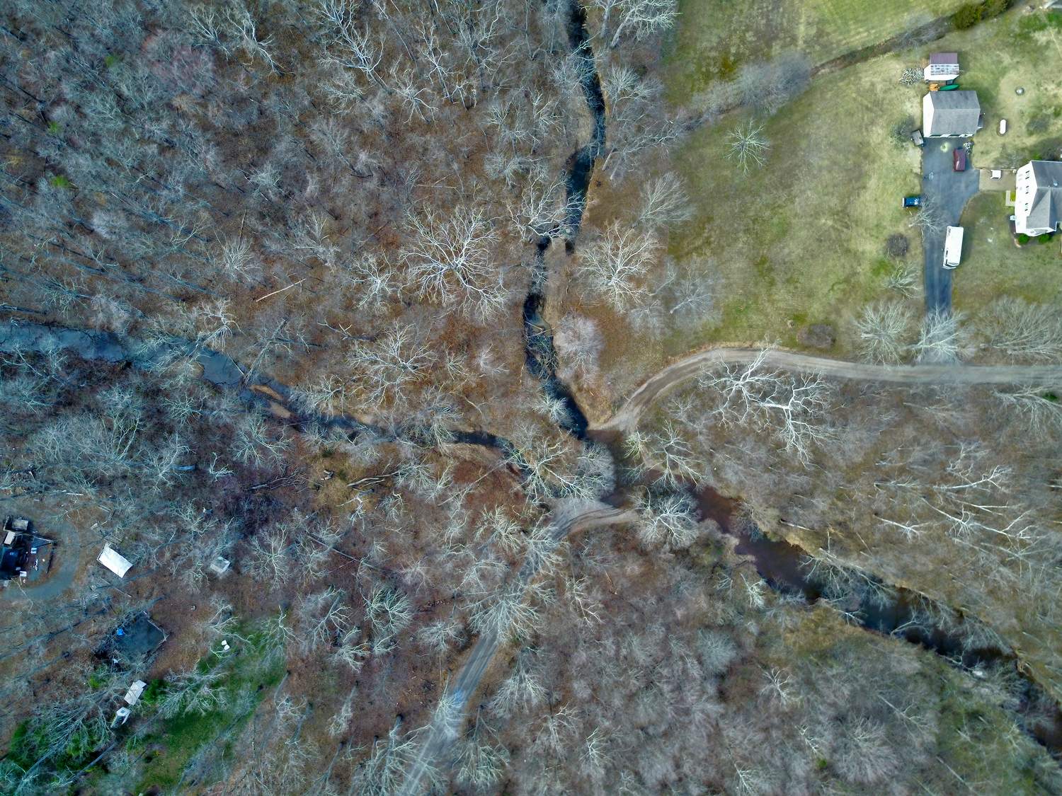  - Where Black Branch meets Bull Run. Shot with the Mavic's camera in still mode. Note the 4:3 aspect ratio. - Tony Karp, design, art, photography, techno-impressionist, techno-impressionism, aerial photography , drone , drones , dji , mavic pro , video , 3D printing - Books -