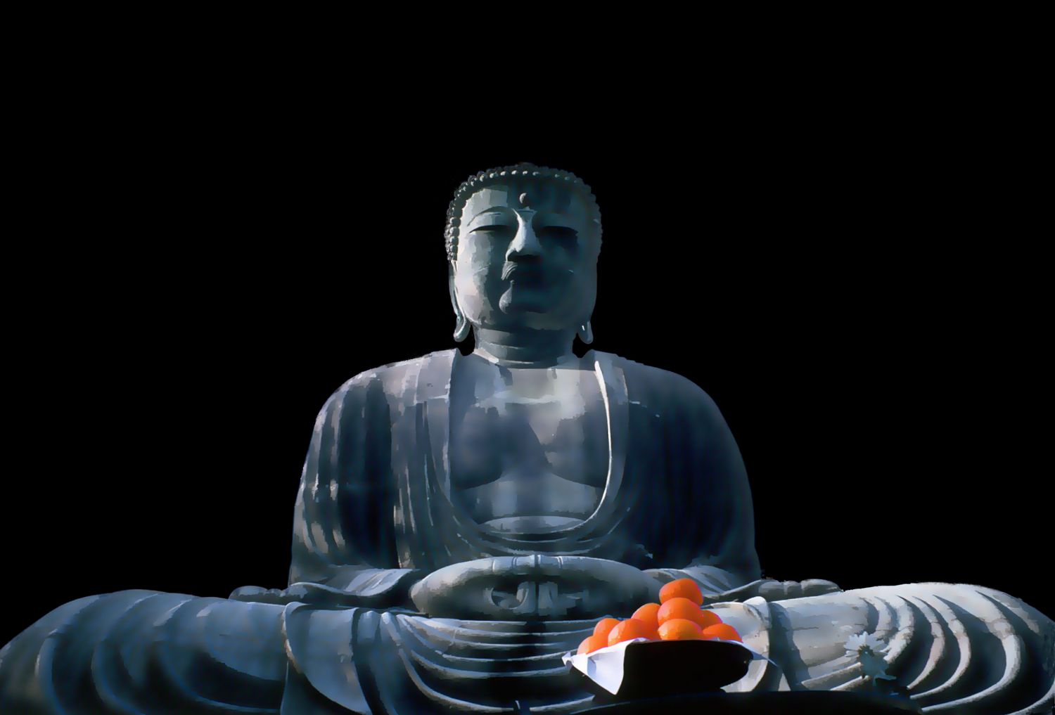 The Daibutsu Buddha at Kamakura #5 - Here, the background has been stripped out. - The Daibutsu Buddha at Kamakura - shot in Kodachrome with a canon SLR with a 19mm lens - Tony Karp, design, art, photography, techno-impressionist, techno-impressionism, aerial photography , drone , drones , dji , mavic pro , video , 3D printing - Books -
