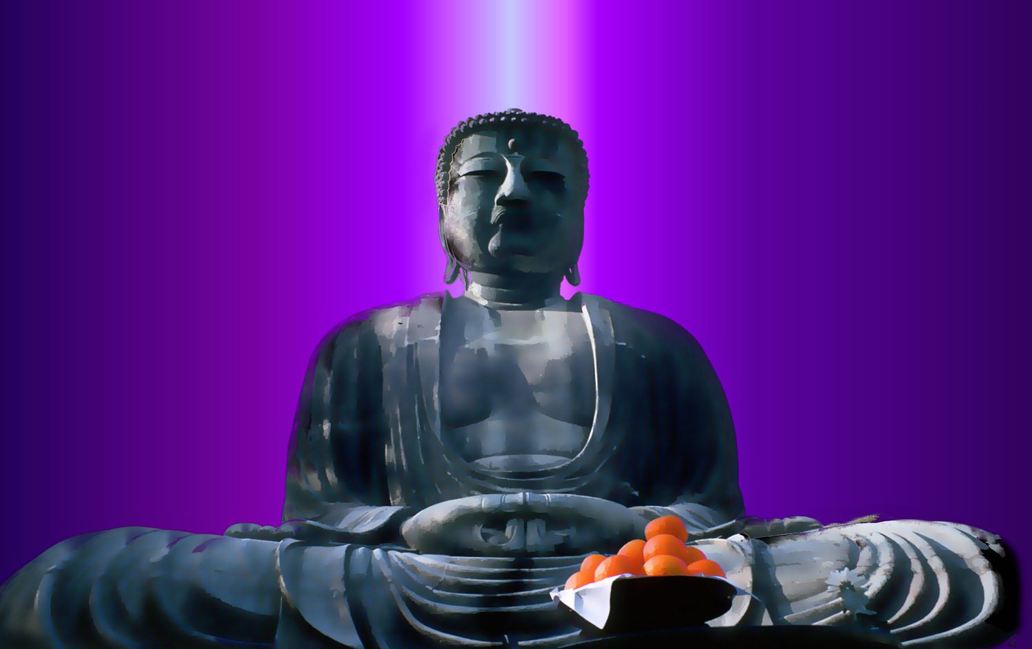 The Daibutsu Buddha at Kamakura #6 - Now a new background, actually a gradient, has been added. - The Daibutsu Buddha at Kamakura - shot in Kodachrome with a canon SLR with a 19mm lens - Tony Karp, design, art, photography, techno-impressionist, techno-impressionism, aerial photography , drone , drones , dji , mavic pro , video , 3D printing - Books -