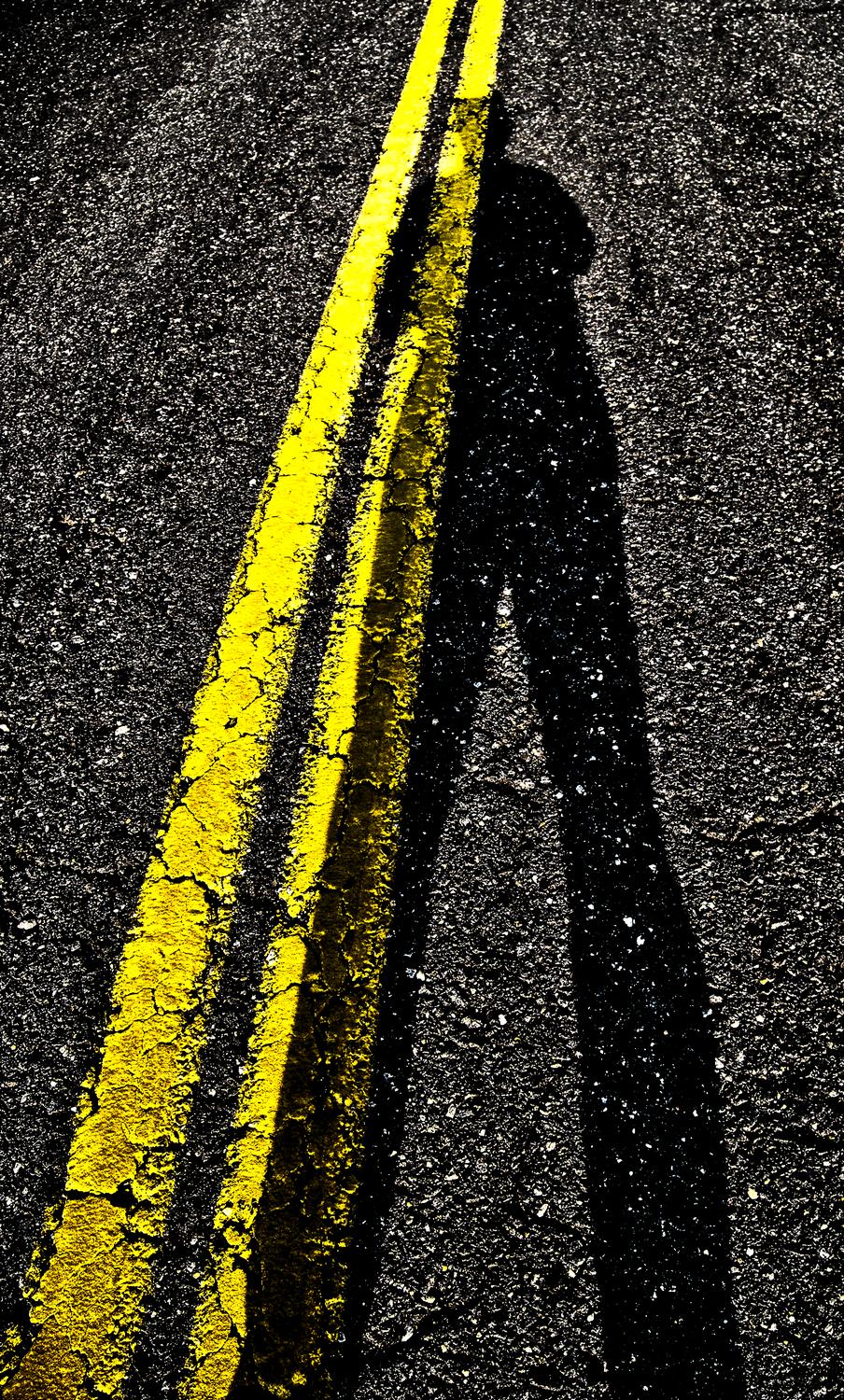 self portrait on the road -  -with yellow stripes - On the road again - Kodak P880 - Tony Karp, design, art, photography, techno-impressionist, techno-impressionism, aerial photography , drone , drones , dji , mavic pro , video , 3D printing - Books -