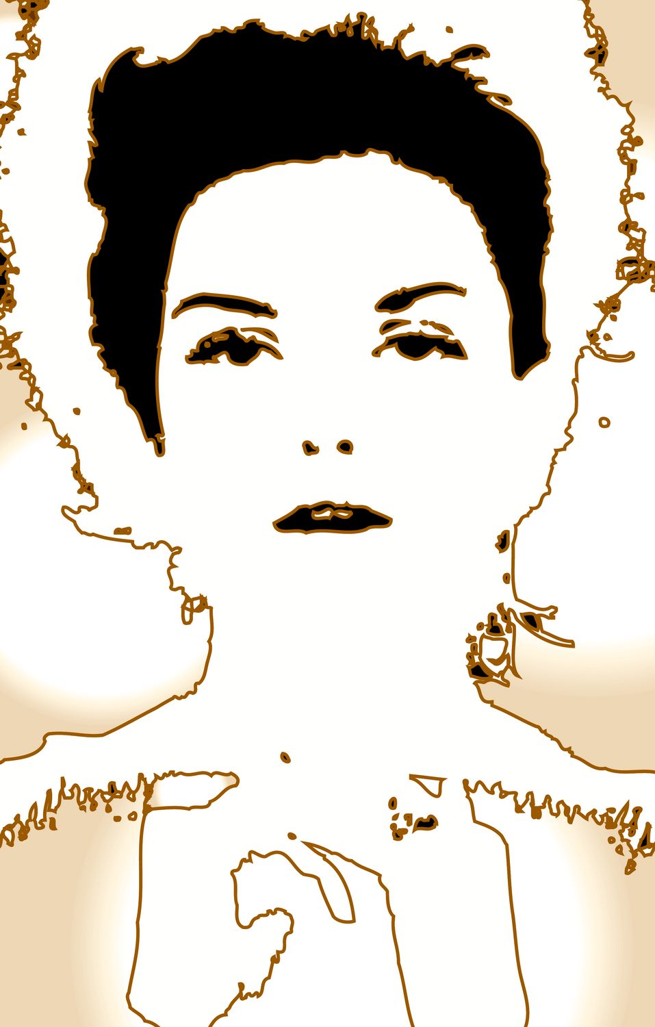  - The same as above, but with a slight sepia tone. - A portrait of Donna Mitchell as a young model - 1962 - Tony Karp, design, art, photography, techno-impressionist, techno-impressionism, aerial photography , drone , drones , dji , mavic pro , video , 3D printing - Books -