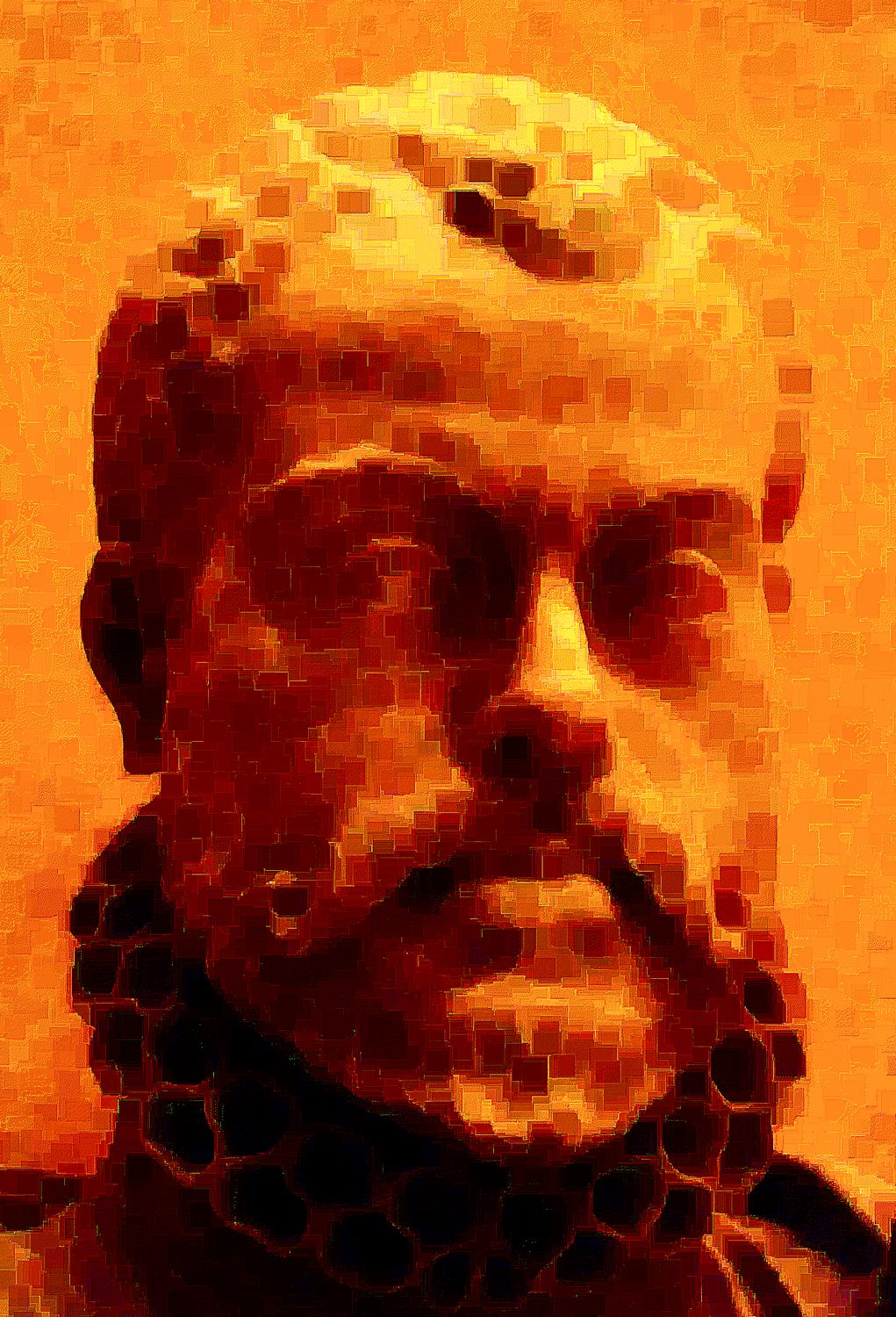  - Face made from little, overlapping squares - Metropolitan Museum of Art, New York City - Tony Karp, design, art, photography, techno-impressionist, techno-impressionism, aerial photography , drone , drones , dji , mavic pro , video , 3D printing - Books -