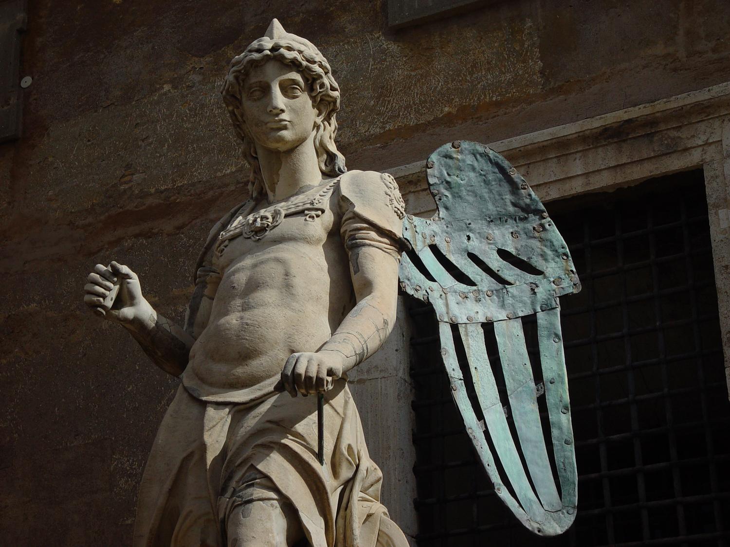  - Photography becomes art - Making an angel - Angel at Castel Sant'Angelo - Rome, Italy - The archangel Michael decided to sheath his sword and stop killing Romans with plague--this statue by Raffaello da Montelupo (15041566) commemorates the end of an epidemic in 590. - Sony DSC-F707 - Tony Karp, design, art, photography, techno-impressionist, techno-impressionism, aerial photography , drone , drones , dji , mavic pro , video , 3D printing - Books -