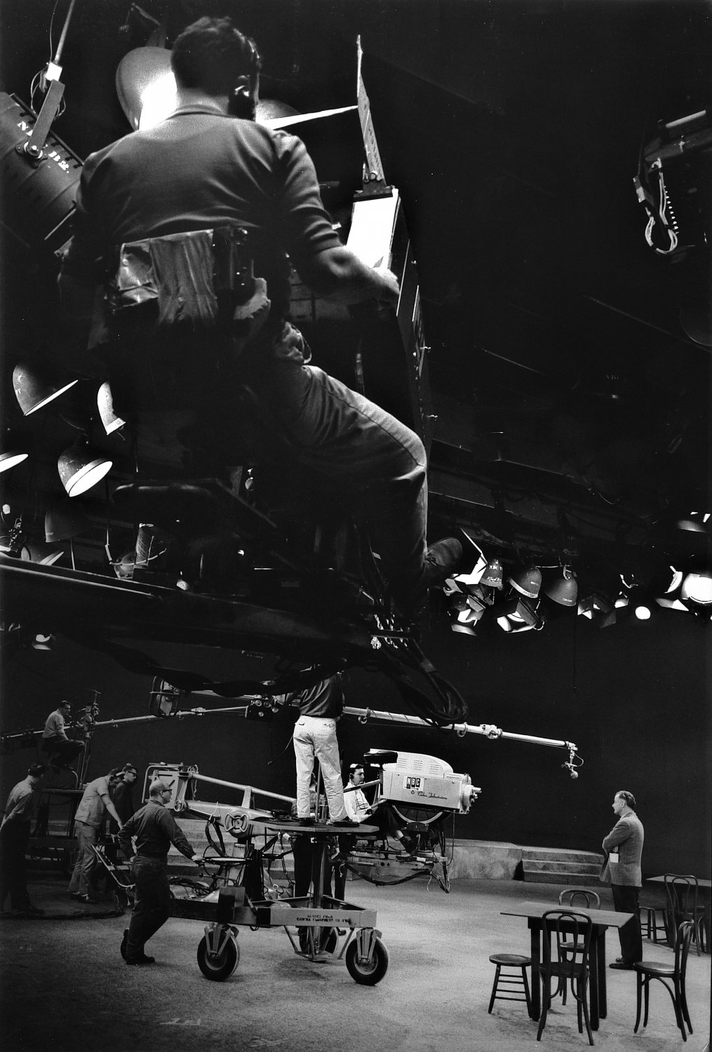  - A wide angle lens helps capture the shooting of Art Carney in 'Our town' in an NBC TV studio. - Photojournalism - Life Magazine - NBC TV - Tony Karp, design, art, photography, techno-impressionist, techno-impressionism, aerial photography , drone , drones , dji , mavic pro , video , 3D printing - Books -