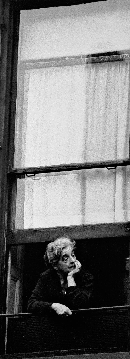  - Another old lady watches the afternoon go by. - Photojournalism - Life Magazine - Black and white photography - Canon rangefinder and SLR cameras - Tony Karp, design, art, photography, techno-impressionist, techno-impressionism, aerial photography , drone , drones , dji , mavic pro , video , 3D printing - Books -