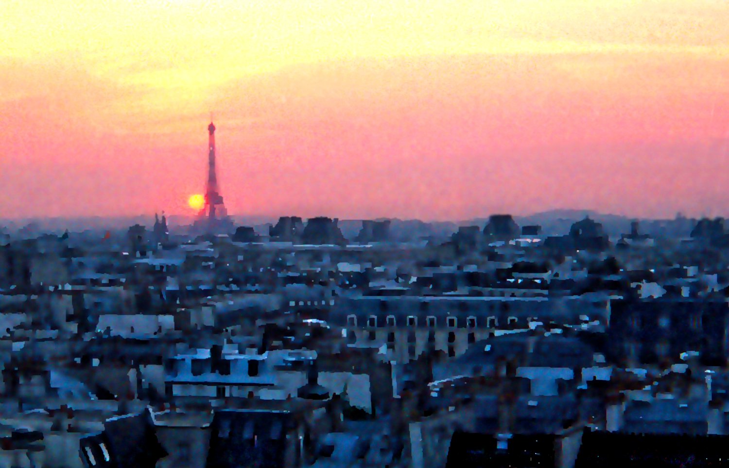  - Goodnight, Paris. A view across the city as the sun sets. - Paris, eiffel tower - Tony Karp, design, art, photography, techno-impressionist, techno-impressionism, aerial photography , drone , drones , dji , mavic pro , video , 3D printing - Books -