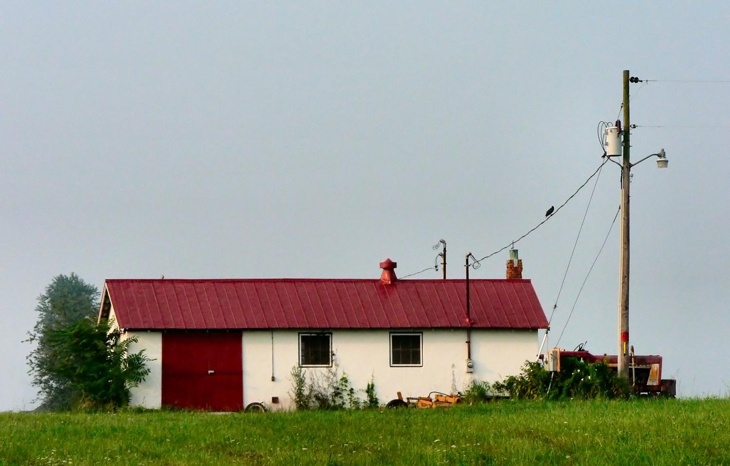  - The little farmhouse, with the tractor hiding behind the utility pole. -  - Panasonic DMC-FZ5 - Tony Karp, design, art, photography, techno-impressionist, techno-impressionism, aerial photography , drone , drones , dji , mavic pro , video , 3D printing - Books -