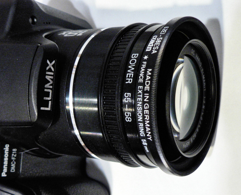 Extension rings on Panasonic DMC-FZ18 - A four-ring circus for the DMC-FZ18 - Tony Karp, design, art, photography, techno-impressionist, techno-impressionism, aerial photography , drone , drones , dji , mavic pro , video , 3D printing - Books -
