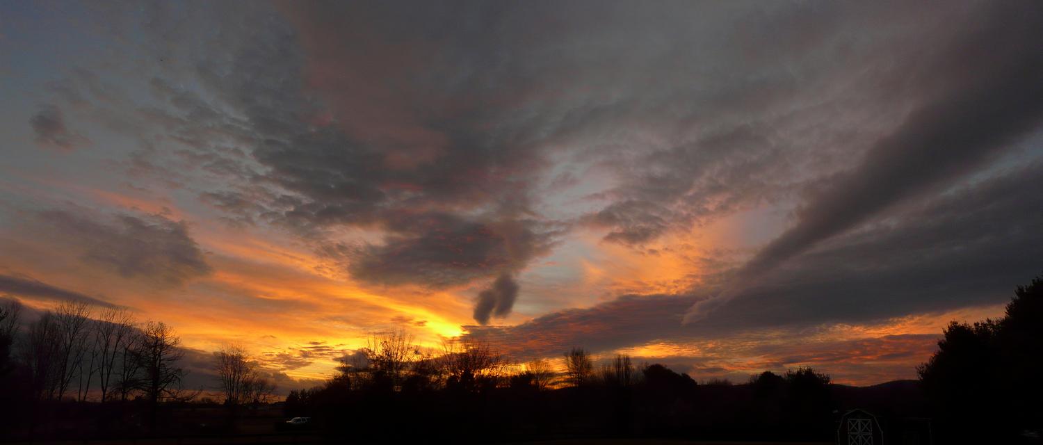 A final panorama of the sunset - The DMC-FZ18, a sunset,  and a glass of beer - Tony Karp, design, art, photography, techno-impressionist, techno-impressionism, aerial photography , drone , drones , dji , mavic pro , video , 3D printing - Books -