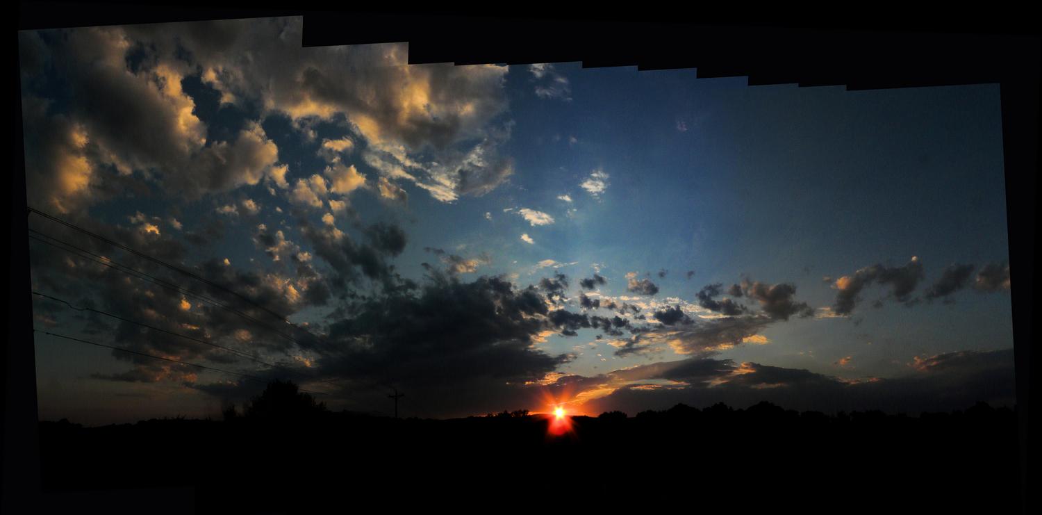  - The sunset in a panorama. - Sunset and the far-up lens -- Panasonic DMC-FZ18 - Tony Karp, design, art, photography, techno-impressionist, techno-impressionism, aerial photography , drone , drones , dji , mavic pro , video , 3D printing - Books -