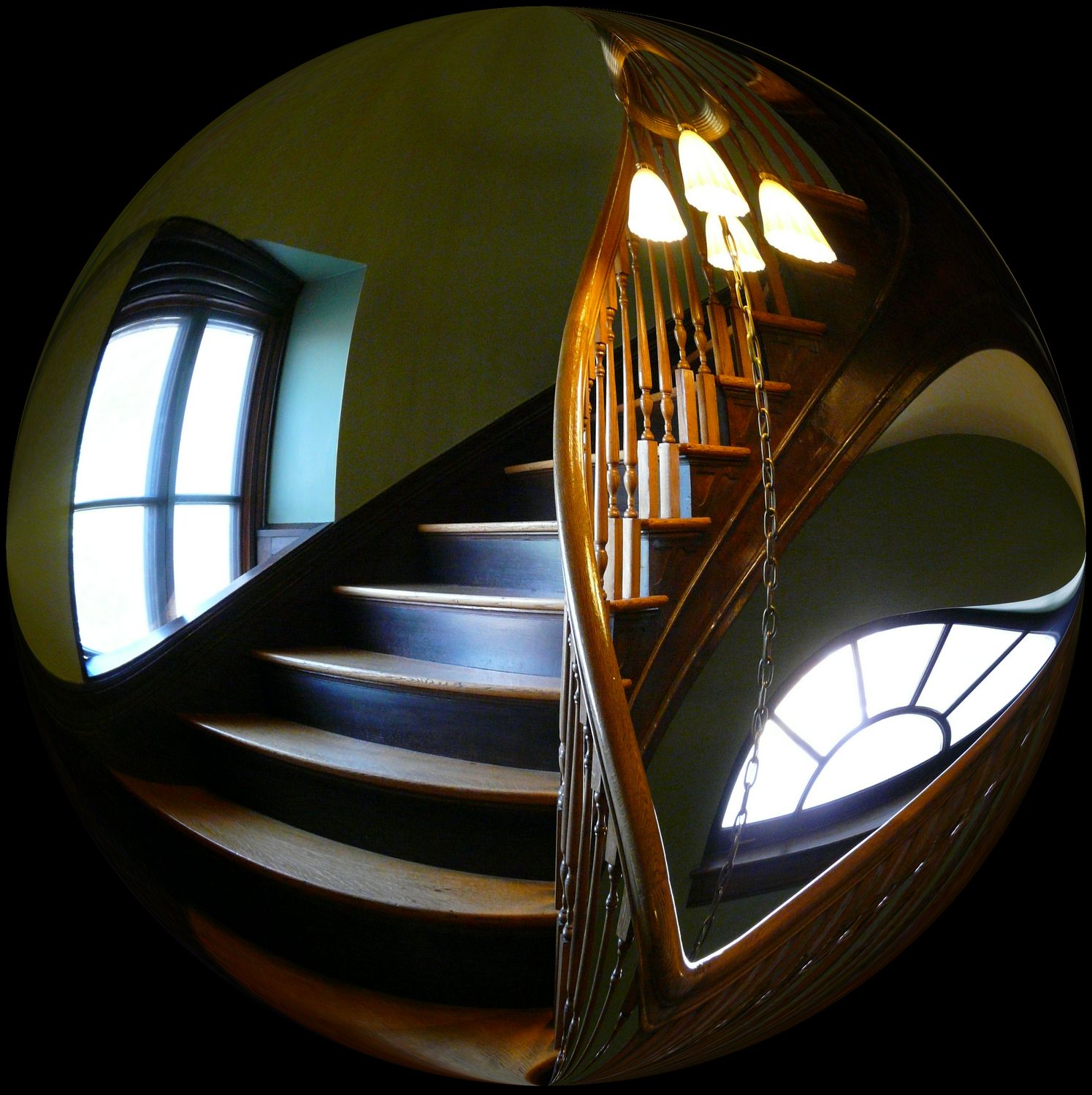  At the Handley Library in Winchester Virginia - A spiral staircase easily fits inside a bubble -  Tony Karp's Bubble Pictures - From 1959 to 2013 - Tony Karp, design, art, photography, techno-impressionist, techno-impressionism, aerial photography , drone , drones , dji , mavic pro , video , 3D printing - Books -