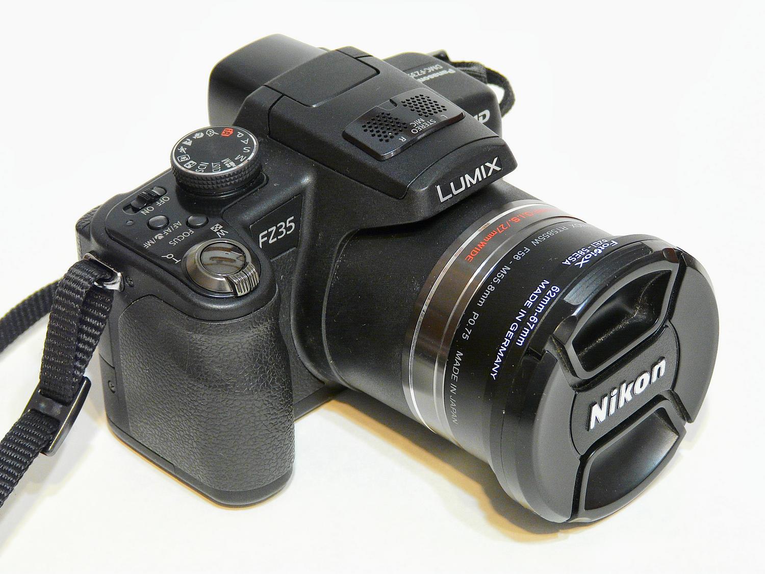 Panasonic DMC-FZ35 - All dressed up with a snazzy Nikon lens cap. - Panasonic DMC-FZ35 - Tony Karp, design, art, photography, techno-impressionist, techno-impressionism, aerial photography , drone , drones , dji , mavic pro , video , 3D printing - Books -