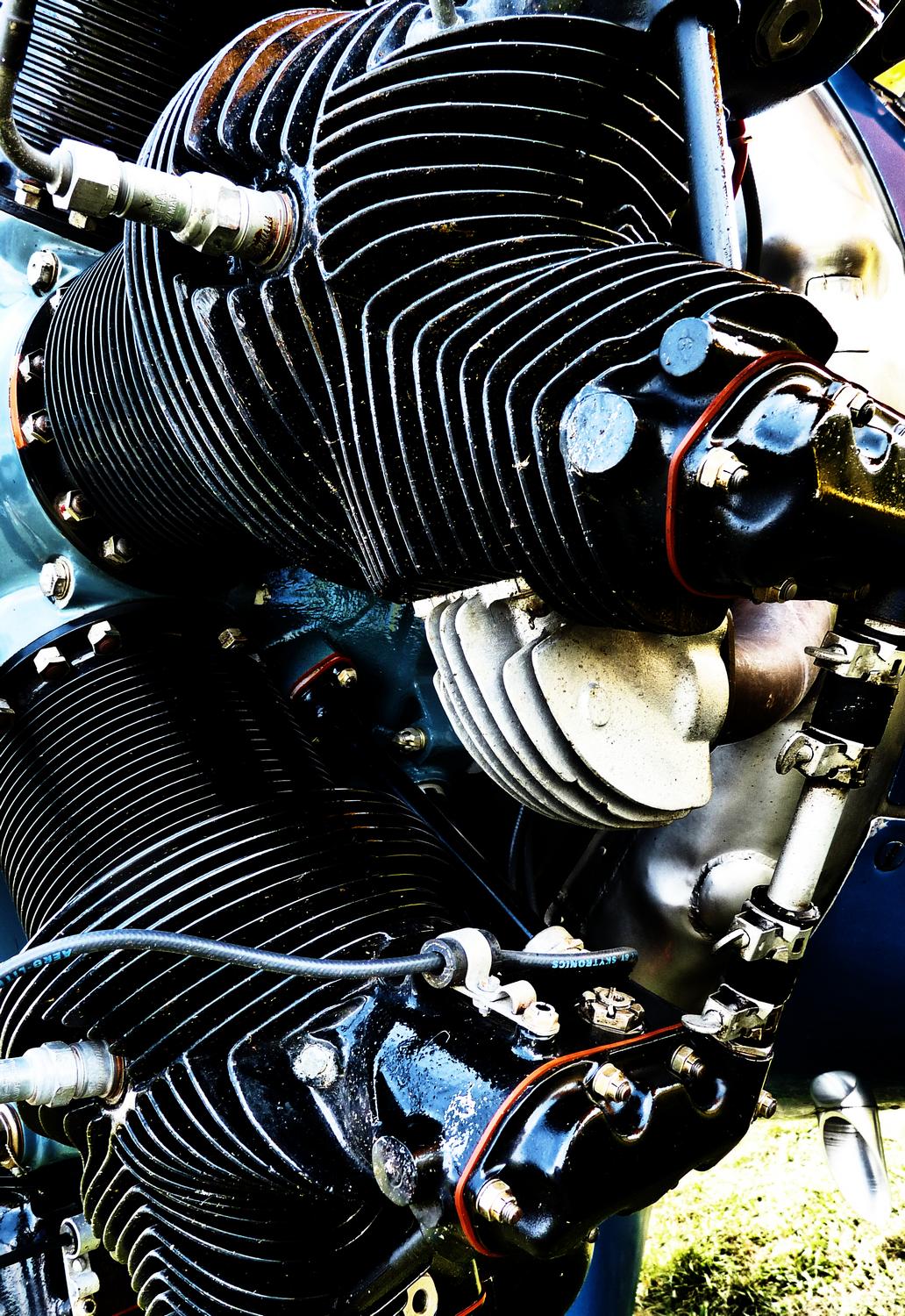 engine in an old airplane - More vintage engine porn. - Panasonic DMC-FZ28 -- At the Flying Circus - Bealton Virginia - Tony Karp, design, art, photography, techno-impressionist, techno-impressionism, aerial photography , drone , drones , dji , mavic pro , video , 3D printing - Books -
