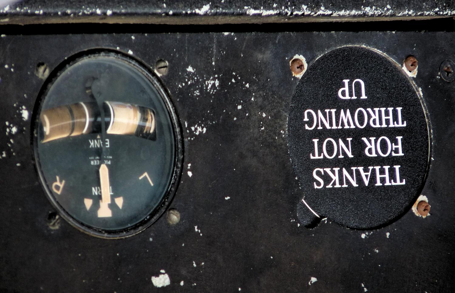 instruments in the cockpit of an old airplane - If you take an aerobatic ride, this is what you see when the plane is upside down - Panasonic DMC-FZ28 -- At the Flying Circus - Bealton Virginia - Tony Karp, design, art, photography, techno-impressionist, techno-impressionism, aerial photography , drone , drones , dji , mavic pro , video , 3D printing - Books -