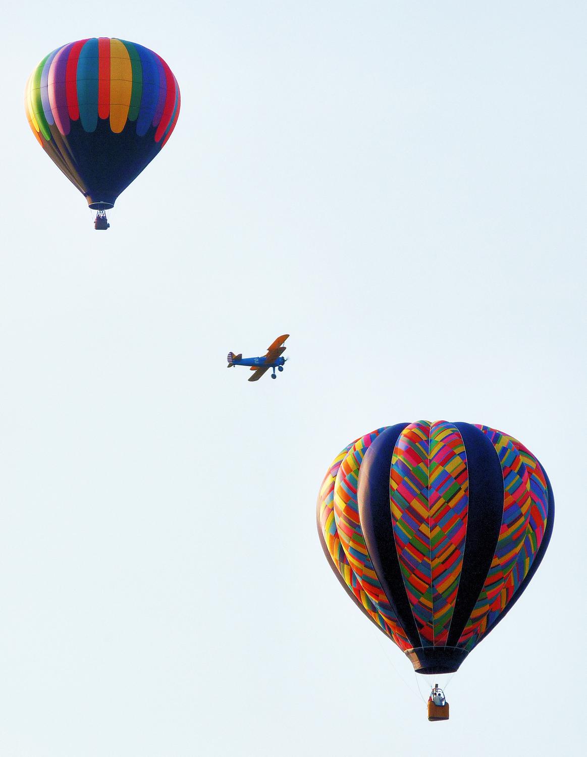 hot air balloons and a vintage biplane - Balloons and an airplane - Panasonic DMC-FZ28 -- At the Flying Circus - Bealton Virginia - Tony Karp, design, art, photography, techno-impressionist, techno-impressionism, aerial photography , drone , drones , dji , mavic pro , video , 3D printing - Books -