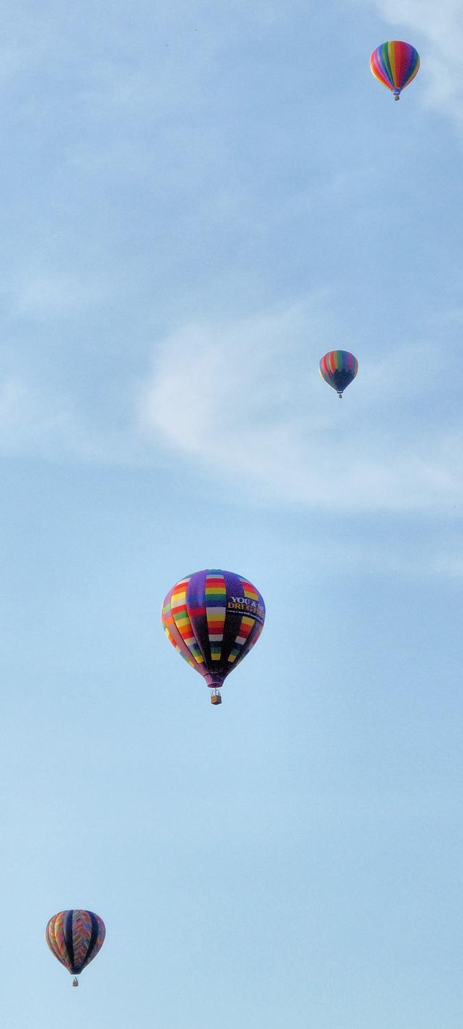 hot air balloons in a line in the sky - A flight of balloons. - Panasonic DMC-FZ28 -- At the Flying Circus - Bealton Virginia - Tony Karp, design, art, photography, techno-impressionist, techno-impressionism, aerial photography , drone , drones , dji , mavic pro , video , 3D printing - Books -