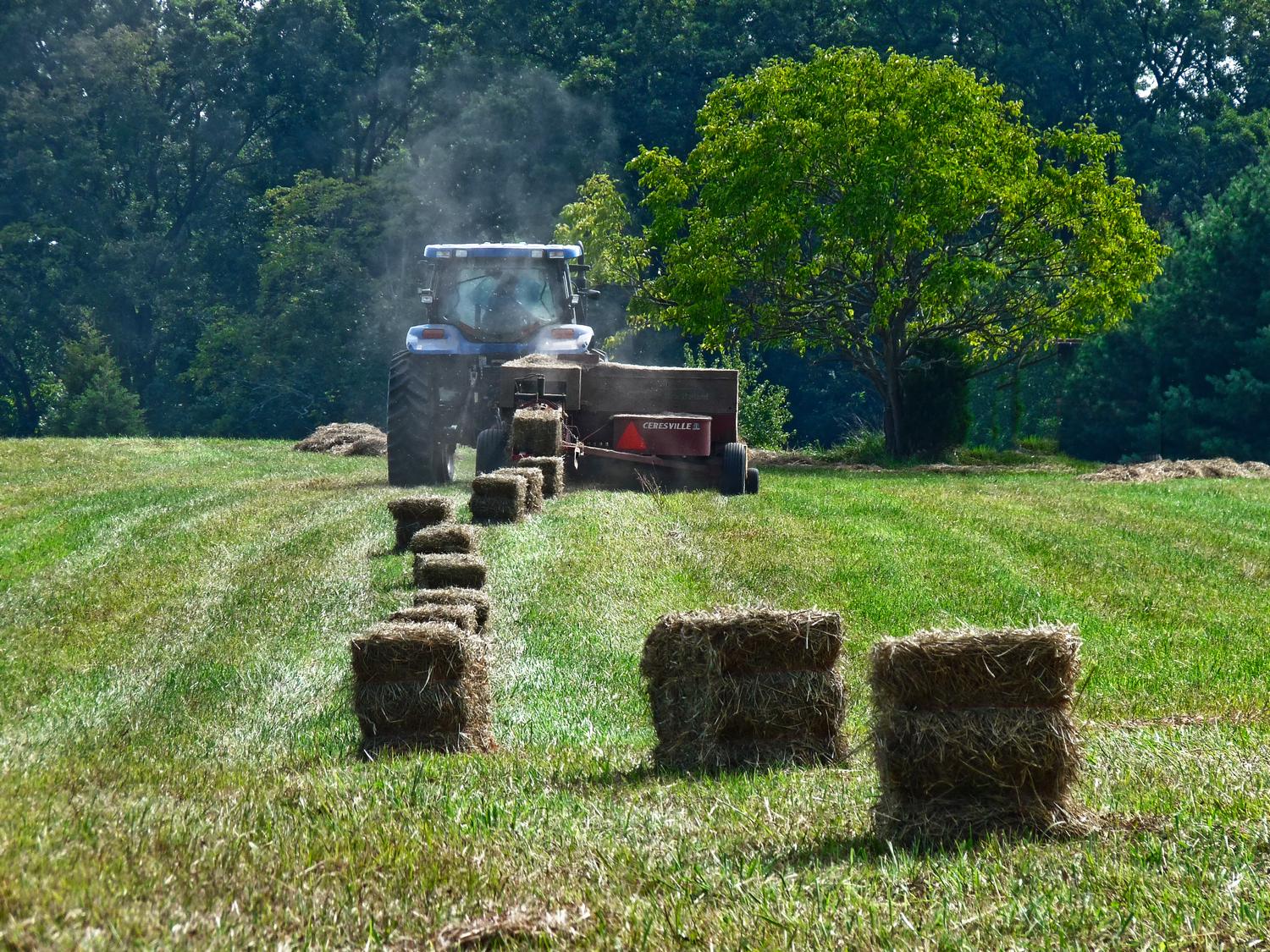 tractor making bales of hay - Makin' hay - Panasonic DMC-FZ28 - Tony Karp, design, art, photography, techno-impressionist, techno-impressionism, aerial photography , drone , drones , dji , mavic pro , video , 3D printing - Books -