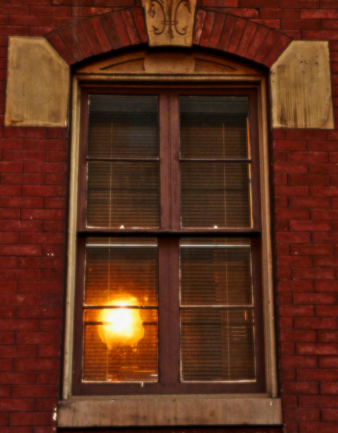 Reflection of streetlight in window #3 - Expose for the highlights, develop for the shadows - Washington, dc - Tony Karp, design, art, photography, techno-impressionist, techno-impressionism, aerial photography , drone , drones , dji , mavic pro , video , 3D printing - Books -
