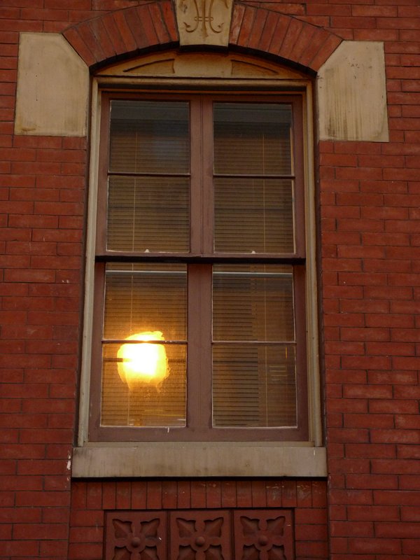 Reflection of streetlight in window #1 - Expose for the highlights, develop for the shadows - Washington, dc - Tony Karp, design, art, photography, techno-impressionist, techno-impressionism, aerial photography , drone , drones , dji , mavic pro , video , 3D printing - Books -