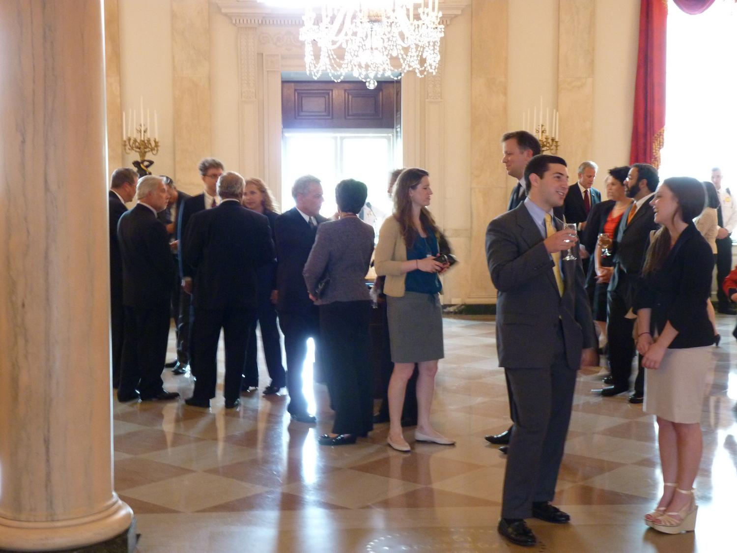  - Some of the attendees at the reception. - Panasonic DMC-FZ35 - White House = President Barak Obama - Tony Karp, design, art, photography, techno-impressionist, techno-impressionism, aerial photography , drone , drones , dji , mavic pro , video , 3D printing - Books -