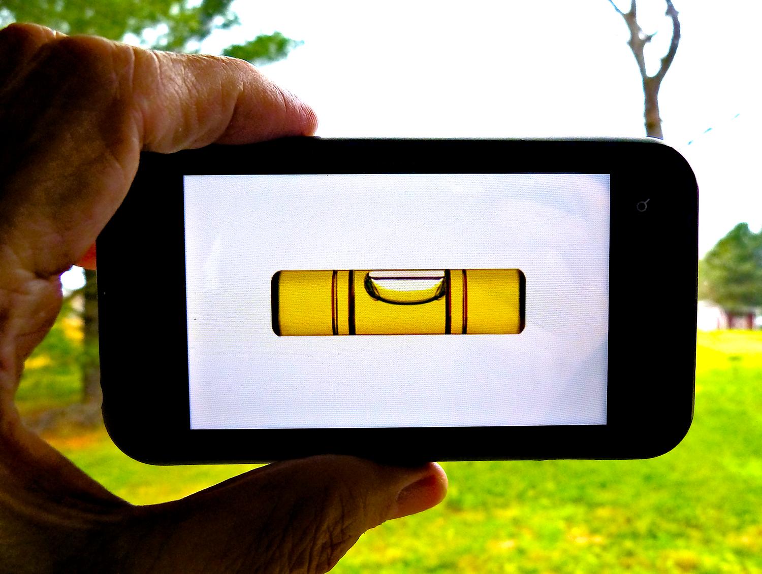  - Here's a smartphone app that puts a bubble level on its screen. I want this in my camera! - Tony Karp, design, art, photography, techno-impressionist, techno-impressionism, aerial photography , drone , drones , dji , mavic pro , video , 3D printing - Books -
