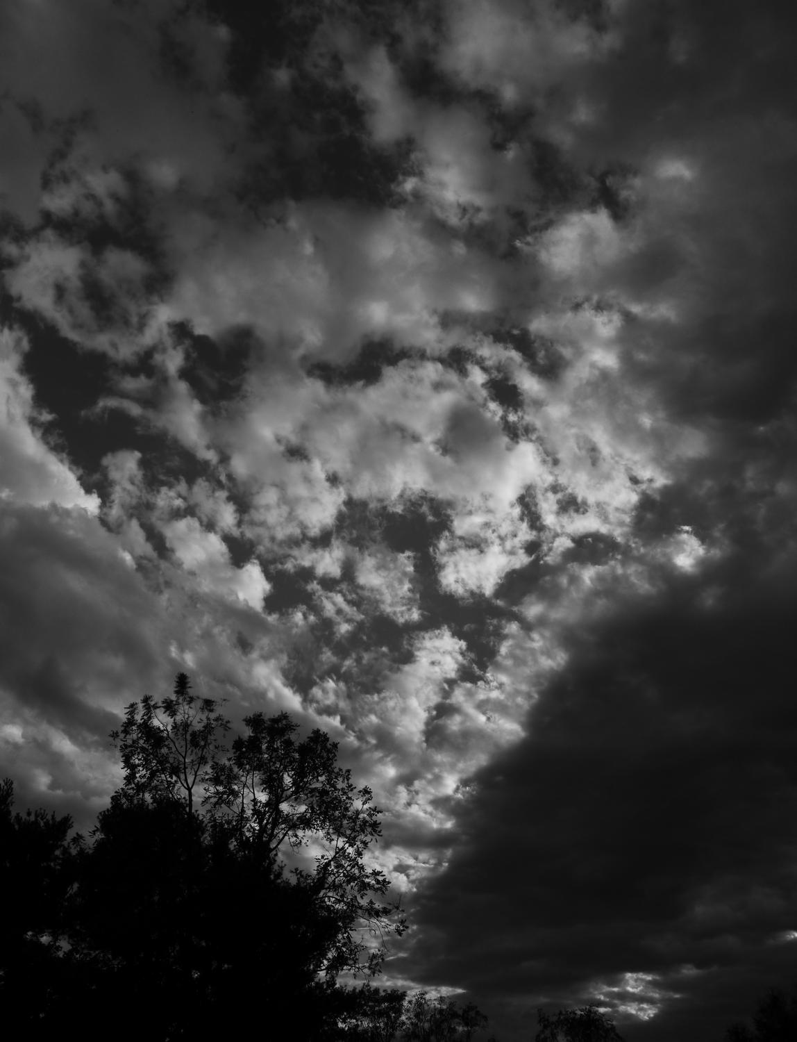  - Clouds at sunset in black and white - vertical panorama <br>--- Click to see ORIGINAL --- - Panasonic DMC-ZS20 - Tony Karp, design, art, photography, techno-impressionist, techno-impressionism, aerial photography , drone , drones , dji , mavic pro , video , 3D printing - Books -