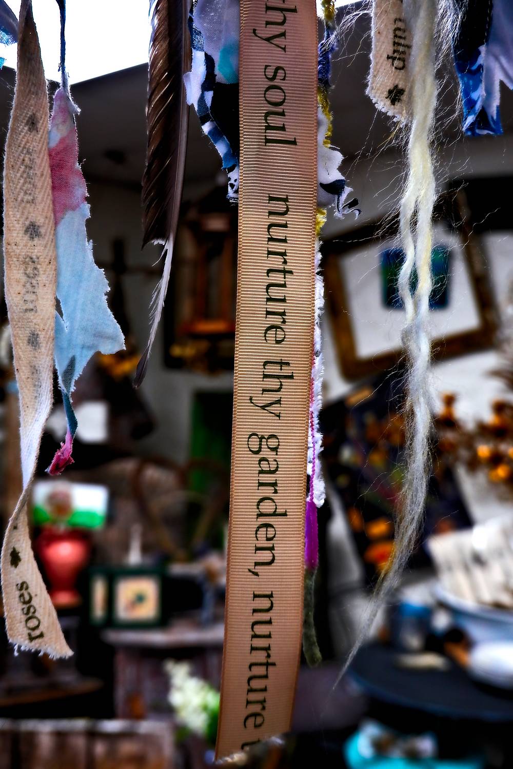  - A spiritual embroidery tape.  - Purcellville Virginia -  Sony Rx100 M6 - Curiosity shop -  It's Bazaar on 21st Street  - Tony Karp, design, art, photography, techno-impressionist, techno-impressionism, aerial photography , drone , drones , dji , mavic pro , video , 3D printing - Books -